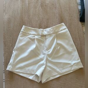 Tailored White Women's Shorts
